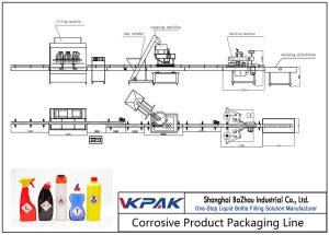 Automātiska korozīvu produktu uzpildes līnija